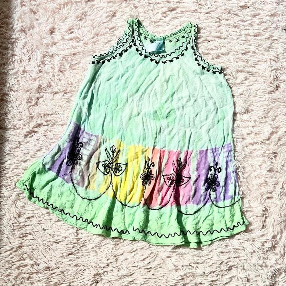 Hippie Natural Granola Festival Rainbow Whimsical Tank Womens M Fairy Core Boho